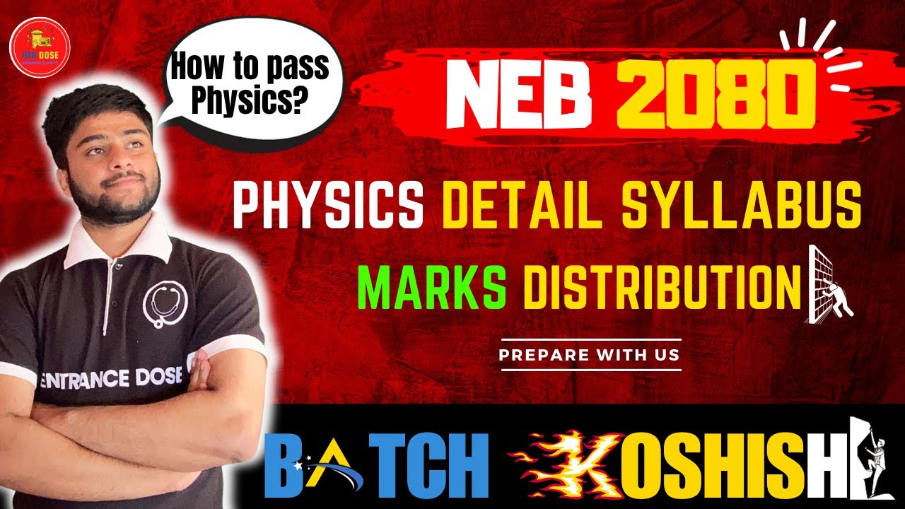 Details Syllabus of Physics🤫 | Marks Distribution for NEB EXAM | 🥳A series for NEB Challengers
