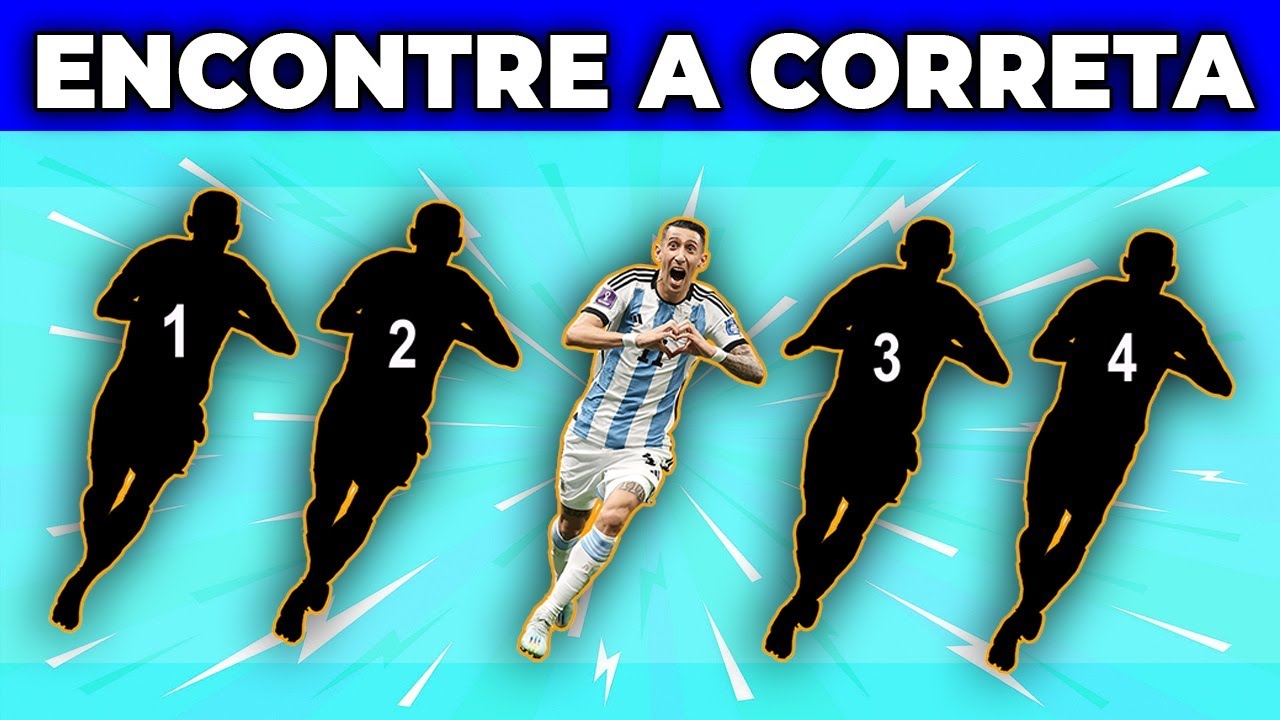 QUAL É A SOMBRA CORRETA DESSE JOGADOR DE FUTEBOL?  DESAFIOS DIVERSOS