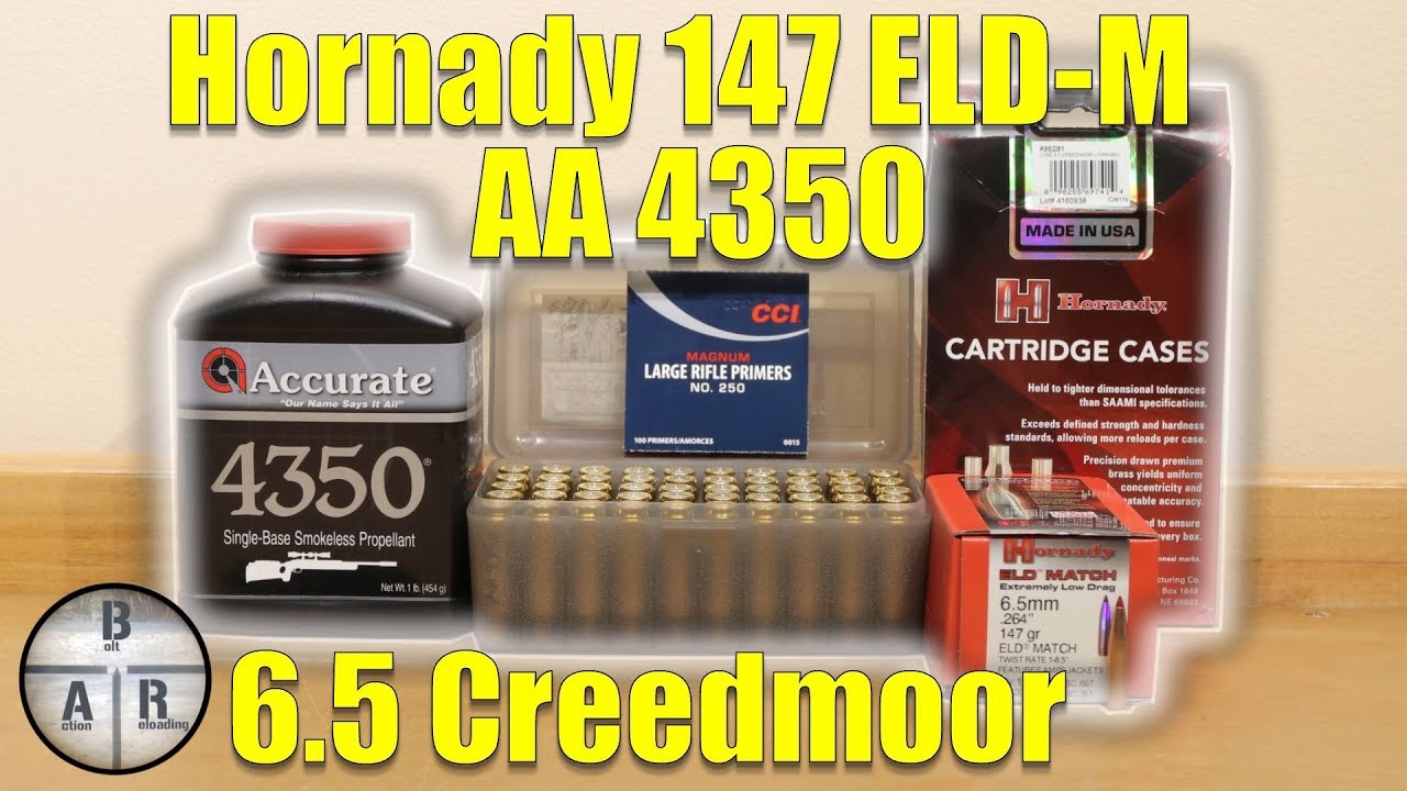 6.5 Creedmoor - Hornady 147 gr ELD-M with AA 4350 load development