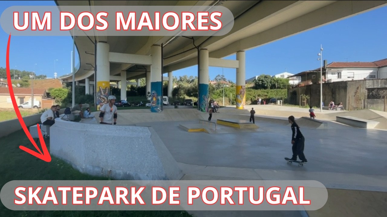 Como é o  NOVO SKATEPARK DE GONDOMAR , um dos MAIORES DE PORTUGAL  @Patins no pé
