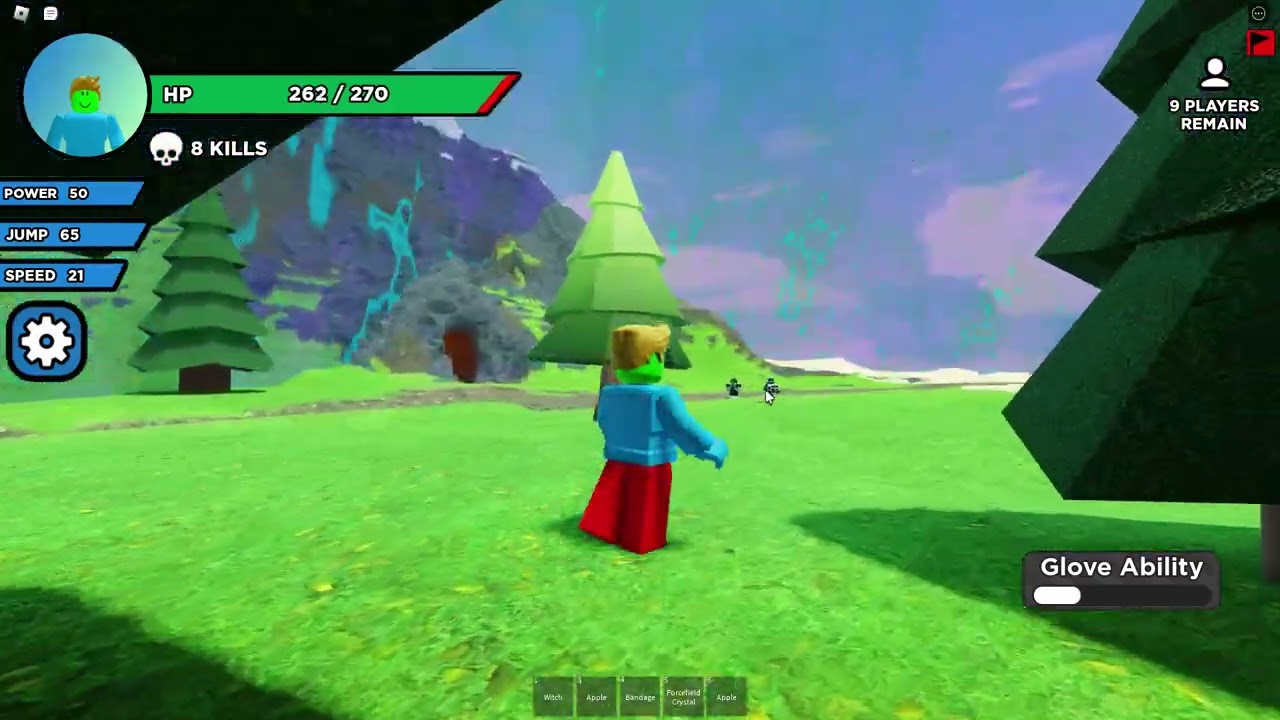 winning with 15 kills with witch glove in slap royale!