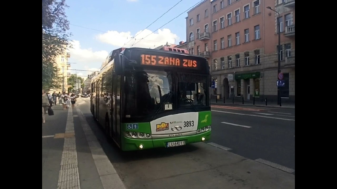(➡️Nagranie❗) Solaris Trollino 12 III #3893 - 155 Zana ZUS - MPK Lublin