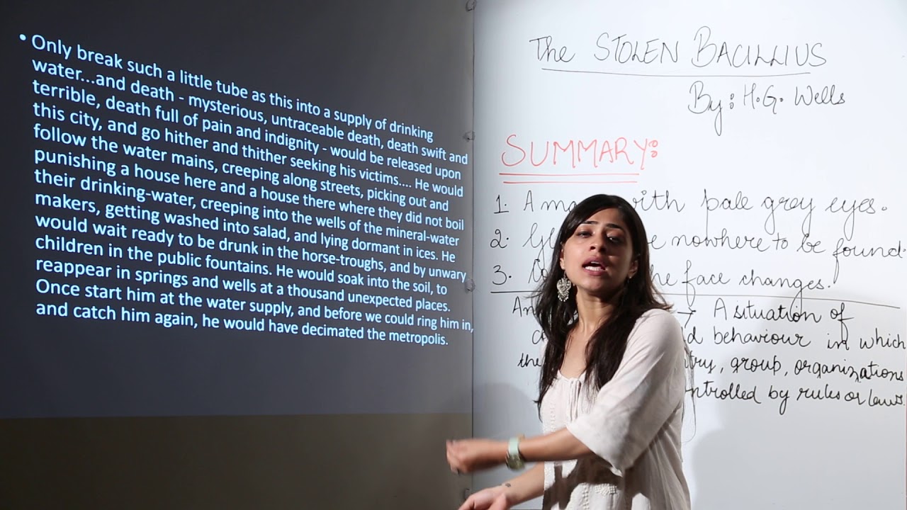 ICSE CLASS 11 - ENGLISH - Short Stories - the stolen bacillus 2