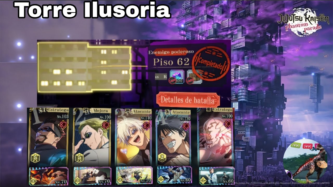 Piso 62 Torre De Las Ilusiones Con Toji | Jujutsu Kaisen phantom parede | Indorex127