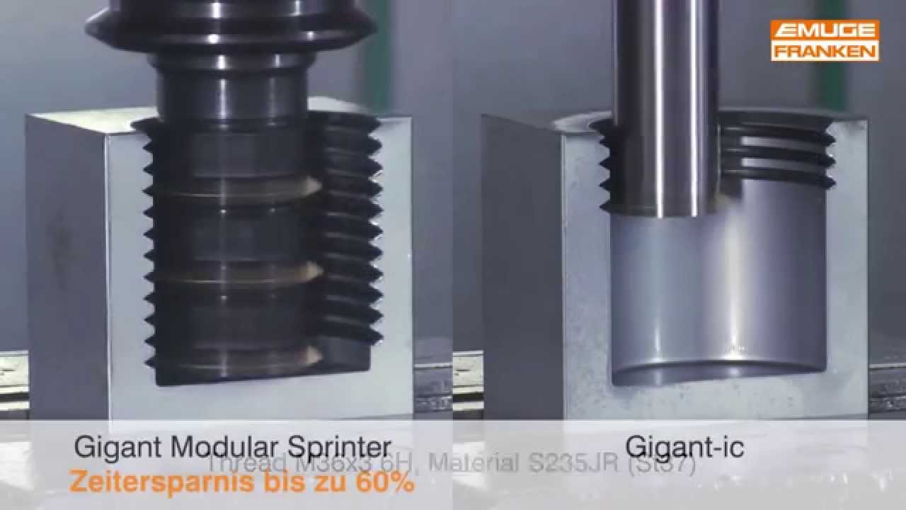 Gigant Modular Sprinter - EMUGE FRANKEN - Zwiększenie wydajności podczas frezowania gwintu