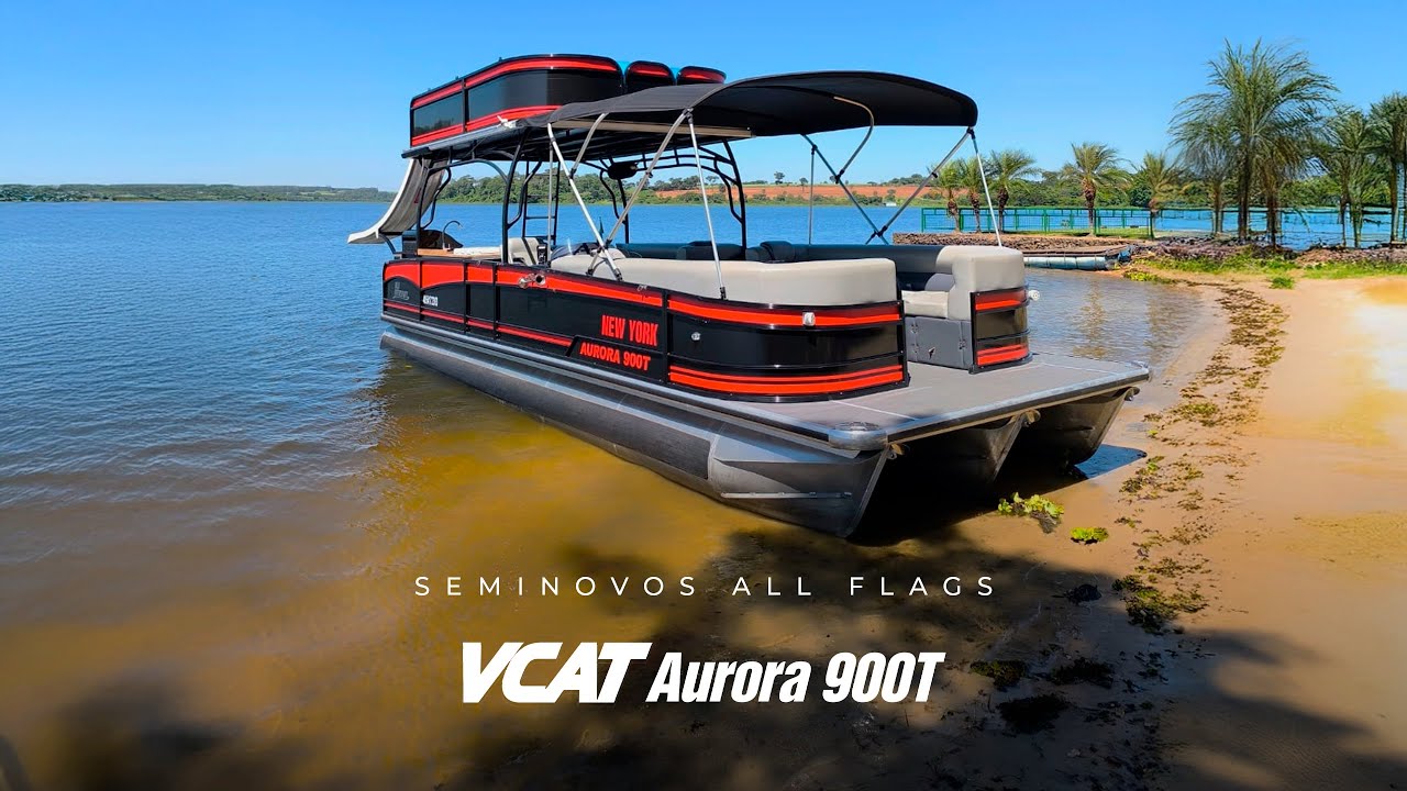 Seminovos All Flags | Pontoon Vcat Aurora 900T Duplo Deck