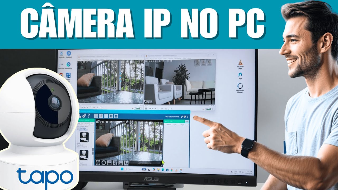 Como ver câmera de segurança no PC via VLC (TAPO C100, C200 e outras)