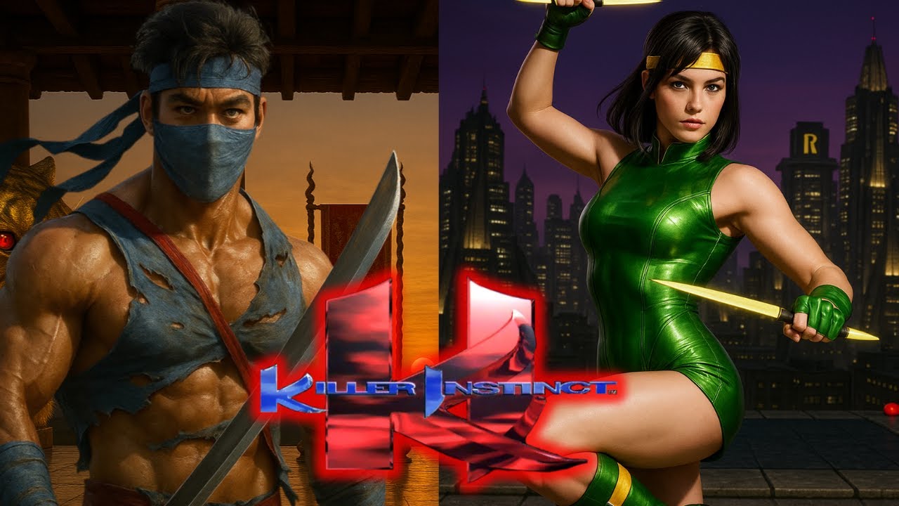 Killer Instinct (1994) - Todos os lutadores feitos por IA