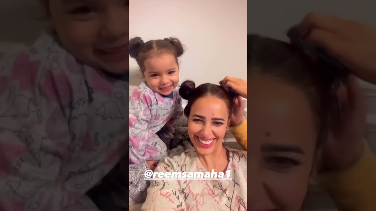 رحلة رنا سماحة في عمل تسريحة شعرها شبه بنت اختها الصغيرة 😭😂