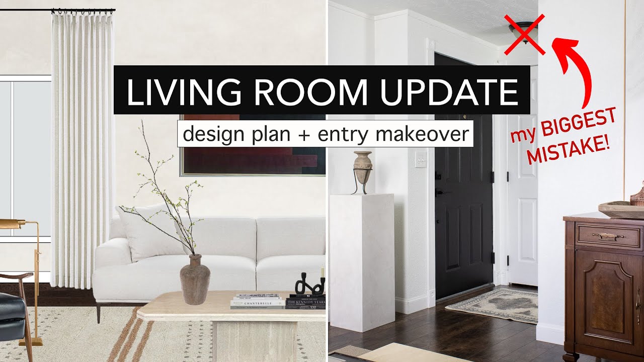 Living Room Decor Update (living room design plan + front entry makeover)