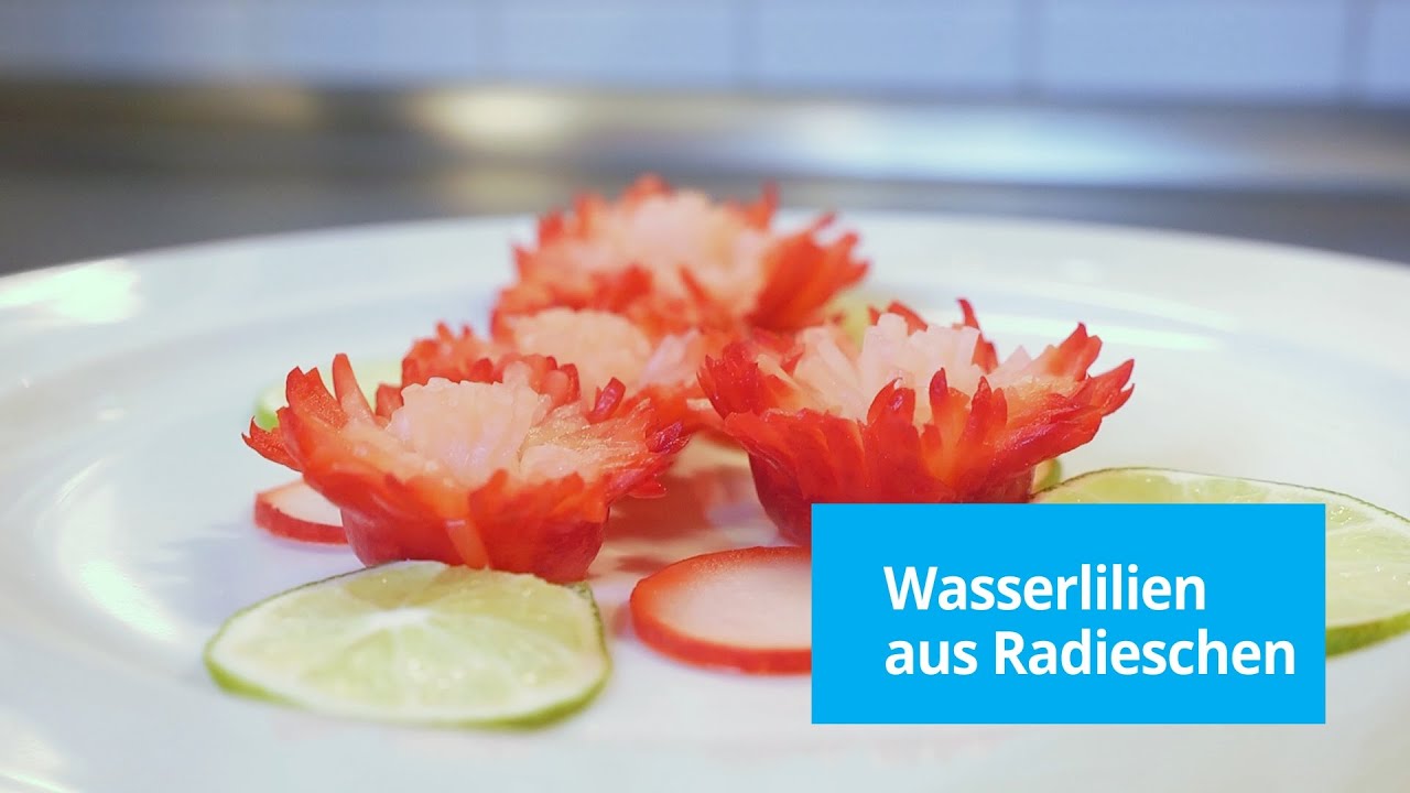 Rezept: Wasserlilien aus Radieschen