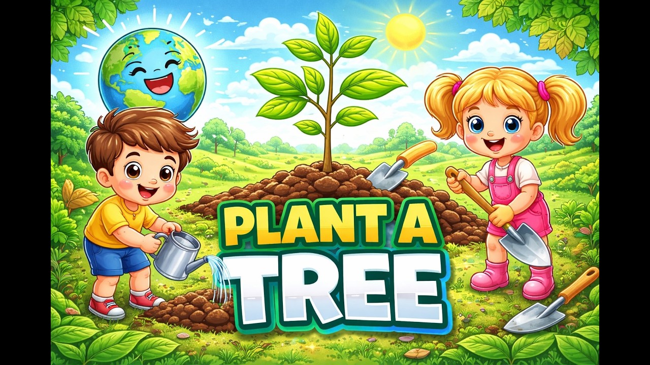 Plant a Tree 🌱 | Kids Song & Nursery Rhyme | Save the Earth Song for Children