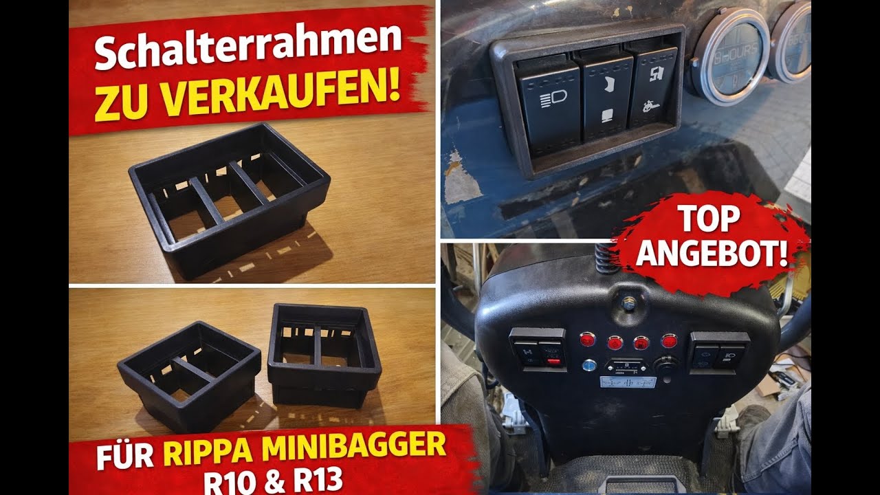 Schalterrahmen für Minibagger Rippa R10 & R13 Pro - Jetzt verfügbar!