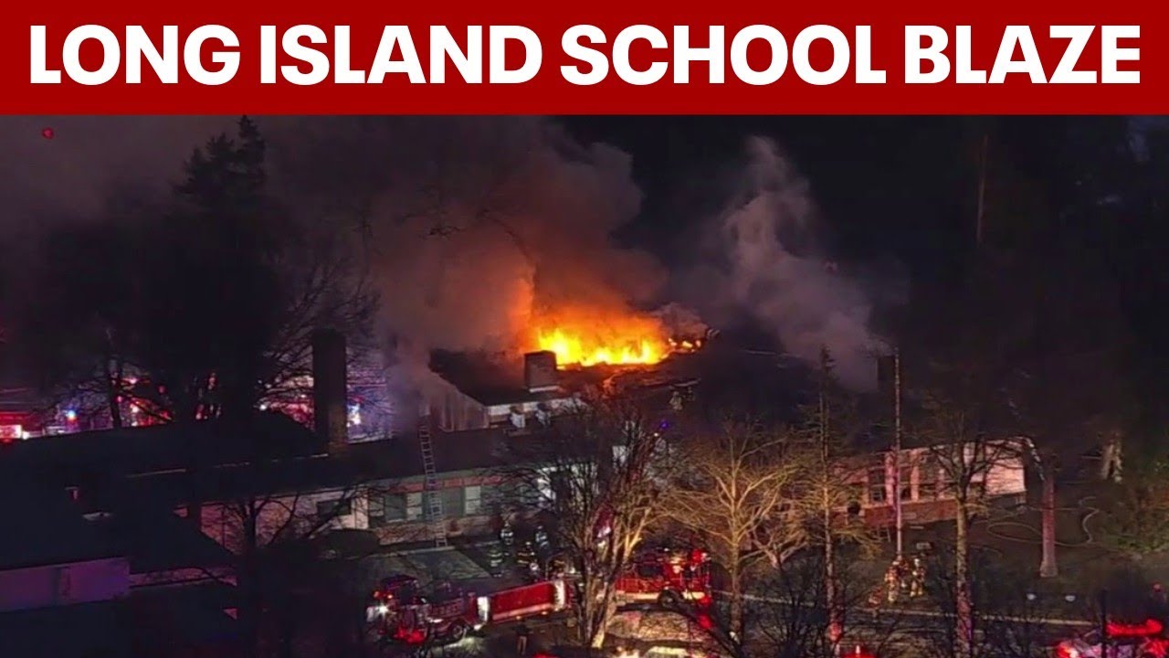Massive early-morning fire engulfs Long Island elementary school in Nassau County