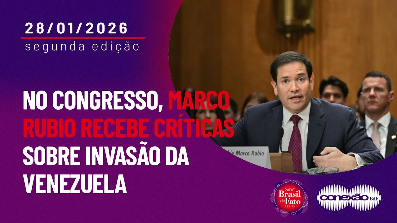 No Congresso, Marco Rubio recebe críticas sobre invasão da Venezuela | Conexão BdF - 2ª Ed.