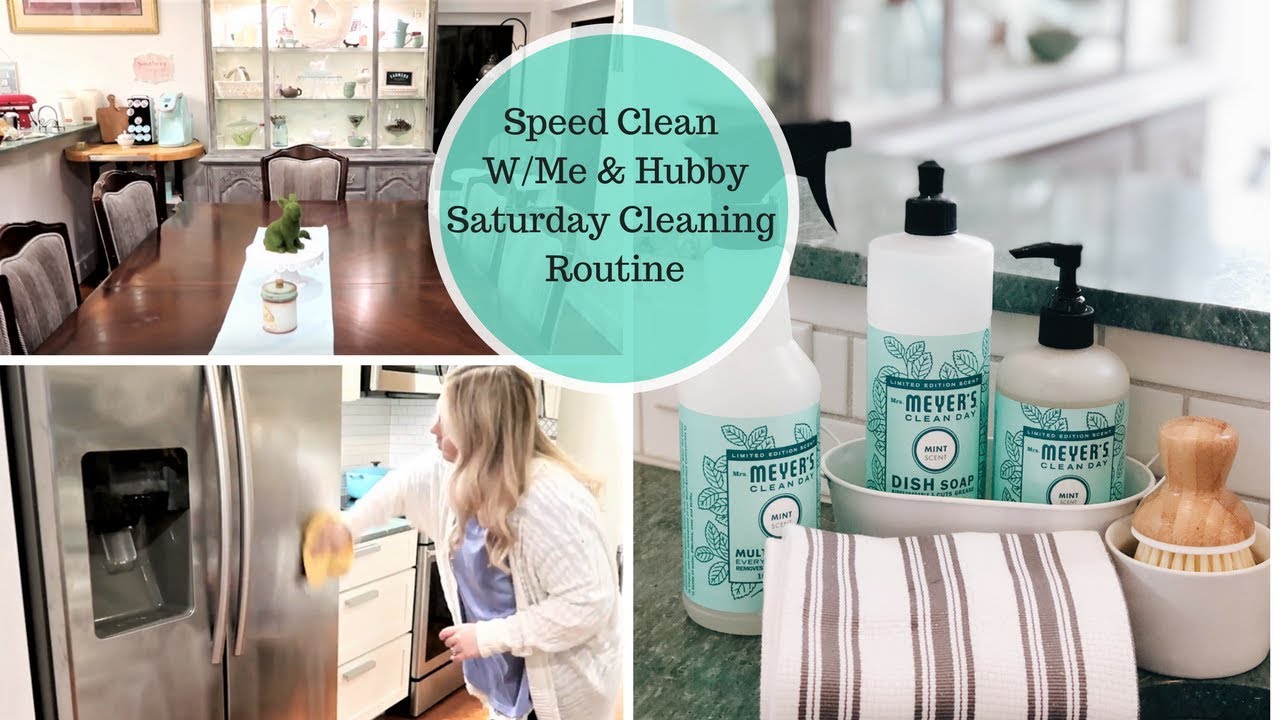 SPEED CLEAN WITH ME (HUBBY EDITION) SATURDAY CLEANING ROUTINE