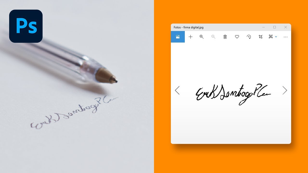 ⚡️Como hacer una firma digital en photoshop | En 2 minutos!