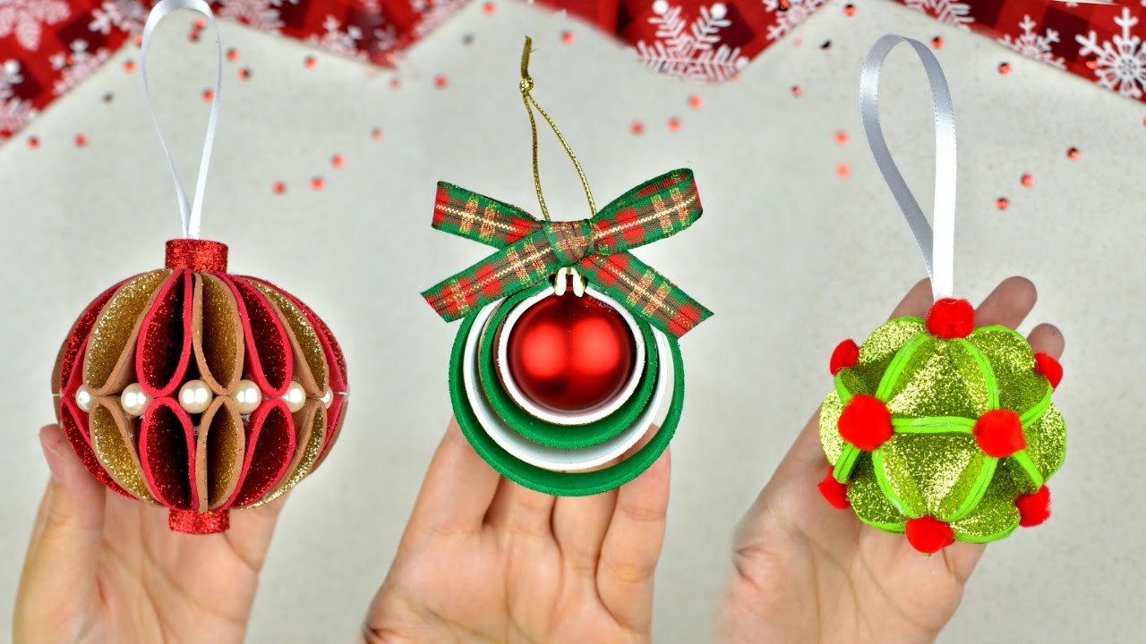 Esferas Navideñas con Foami