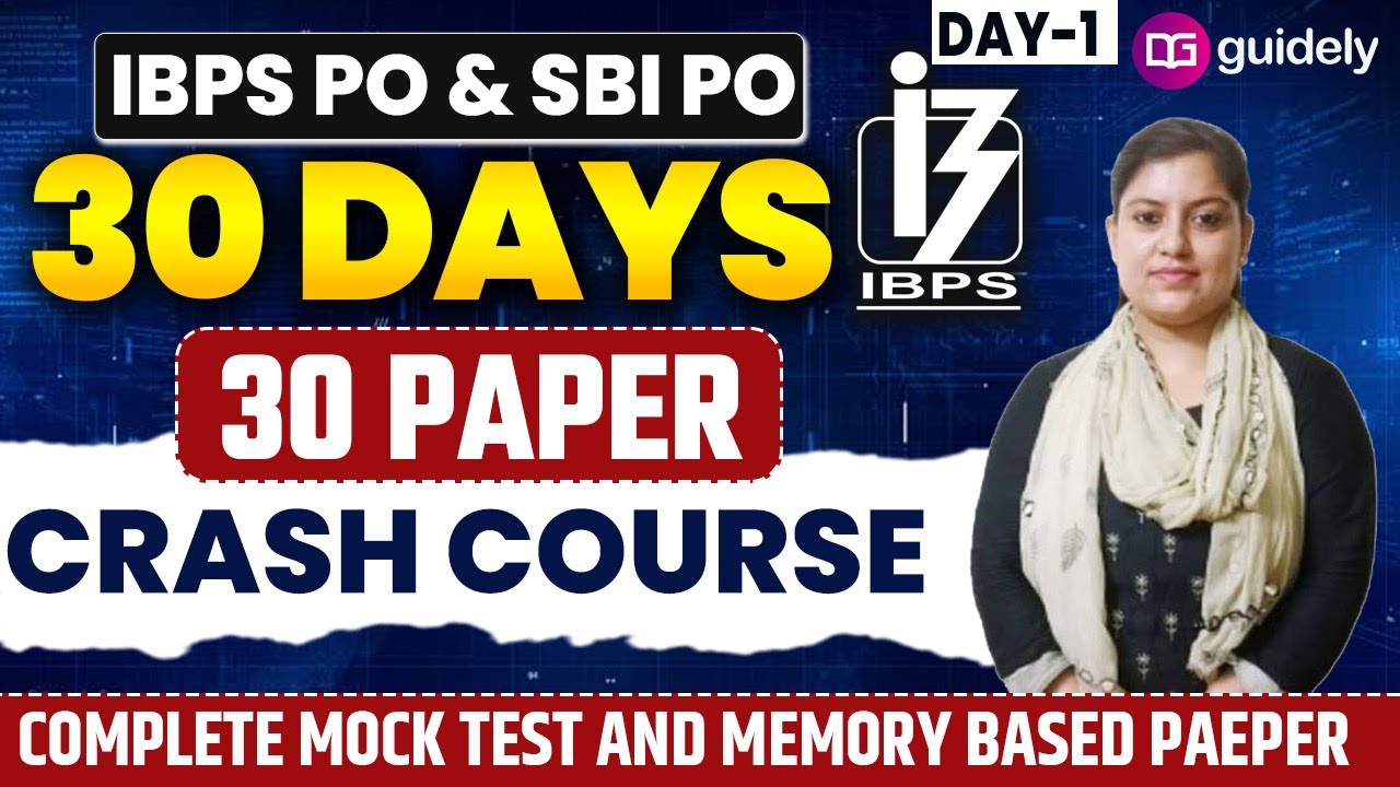 30 Questions 30 Days Crash Course | IBPS & SBI PO 2025 | Mock Tests + Memory-Based Papers |Shefa Mam
