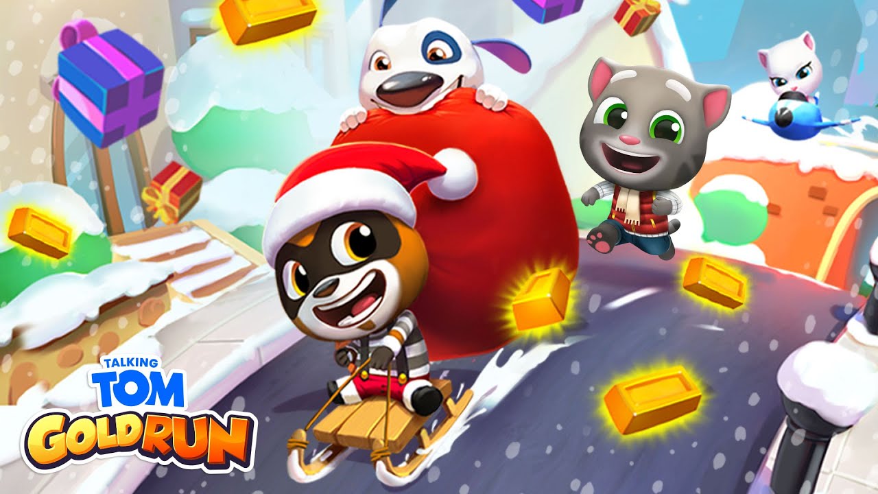 🎅 Помогите Санте Тому! Обновление Talking Tom Gold Run (новый геймплей)
