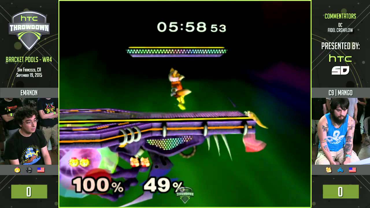 HTC Throwdown - Bracket Pools - WR4: Emanon (Peach) vs C9|Mang0 (Fox)