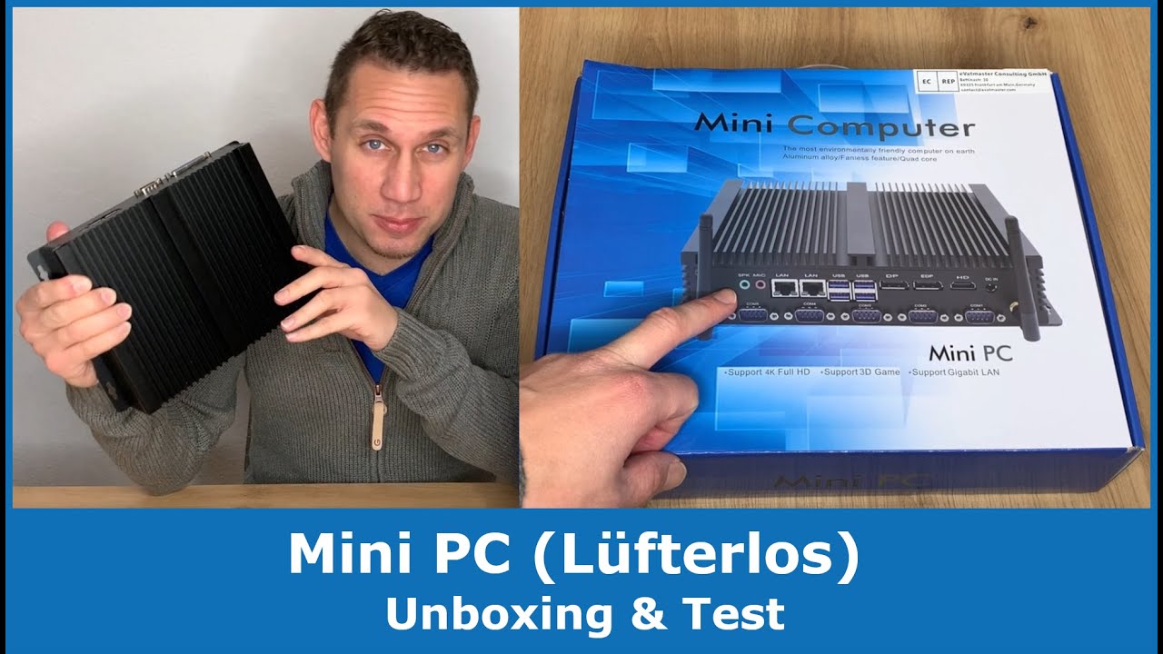Mini PC / Industrie PC (l&uuml;fterlos) f&uuml;r 24/7 Dauerbetrieb || i7 Prozessor, 16GB RAM & 512GB SSD