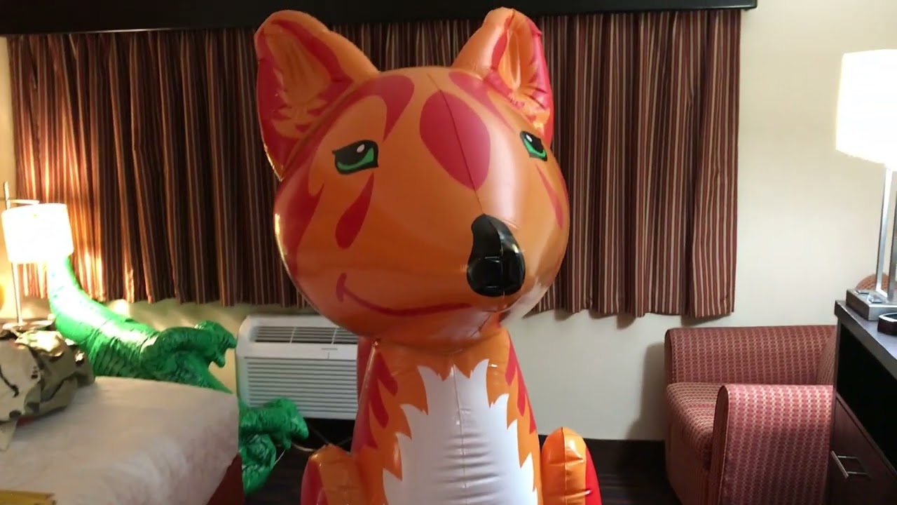 Deflating Big Inflatable Fox