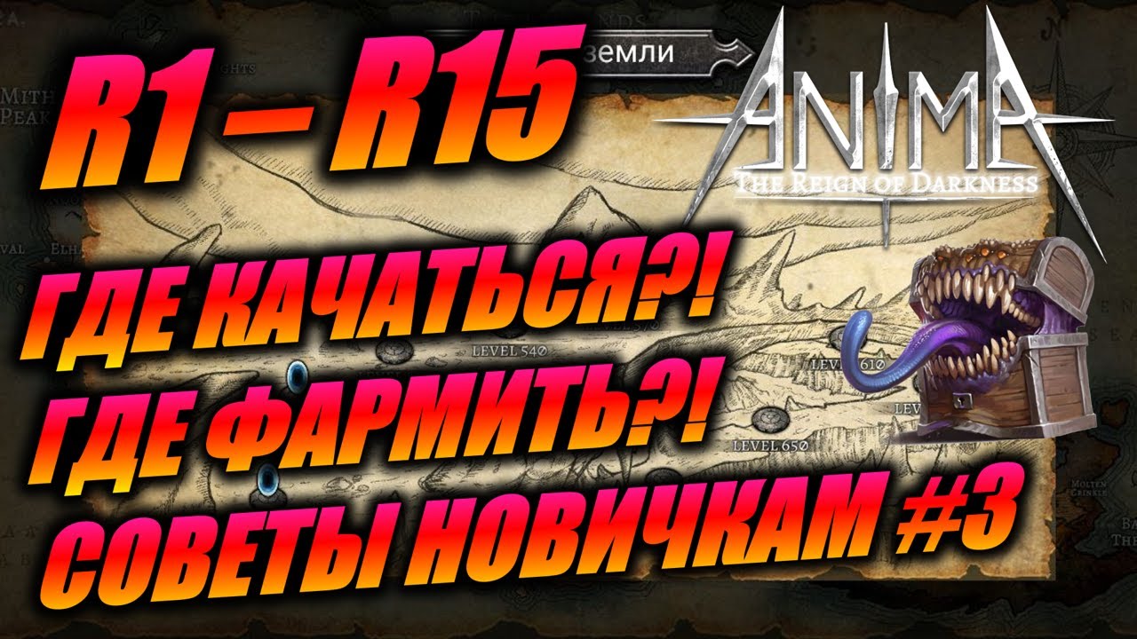 Где качаться по началу. Anima ARPG. Где фармить?! Где много мимиков ?