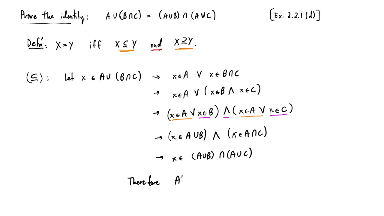 Example: Set Equivalence with Logic