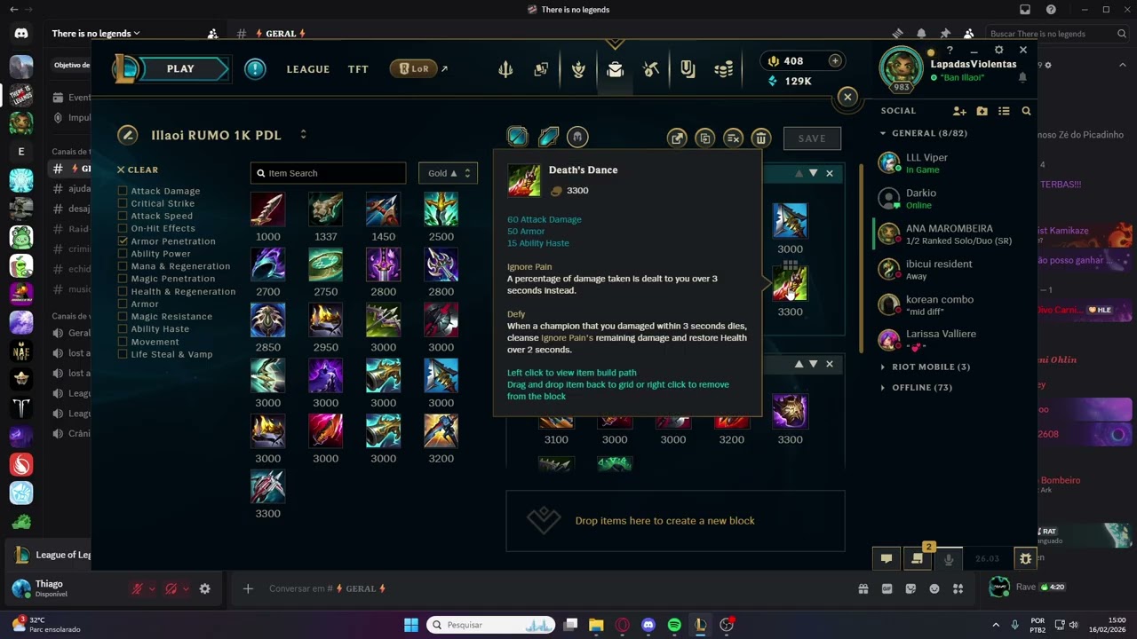Atualização Builds e Runas Illaoi 2026.
