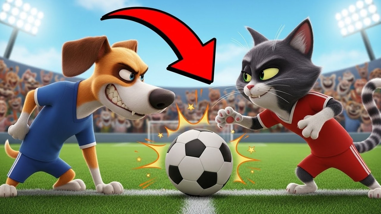HILARIOUS Animal Chaos: Cats vs Dogs Soccer Showdown! 😂🐱🐶⚽