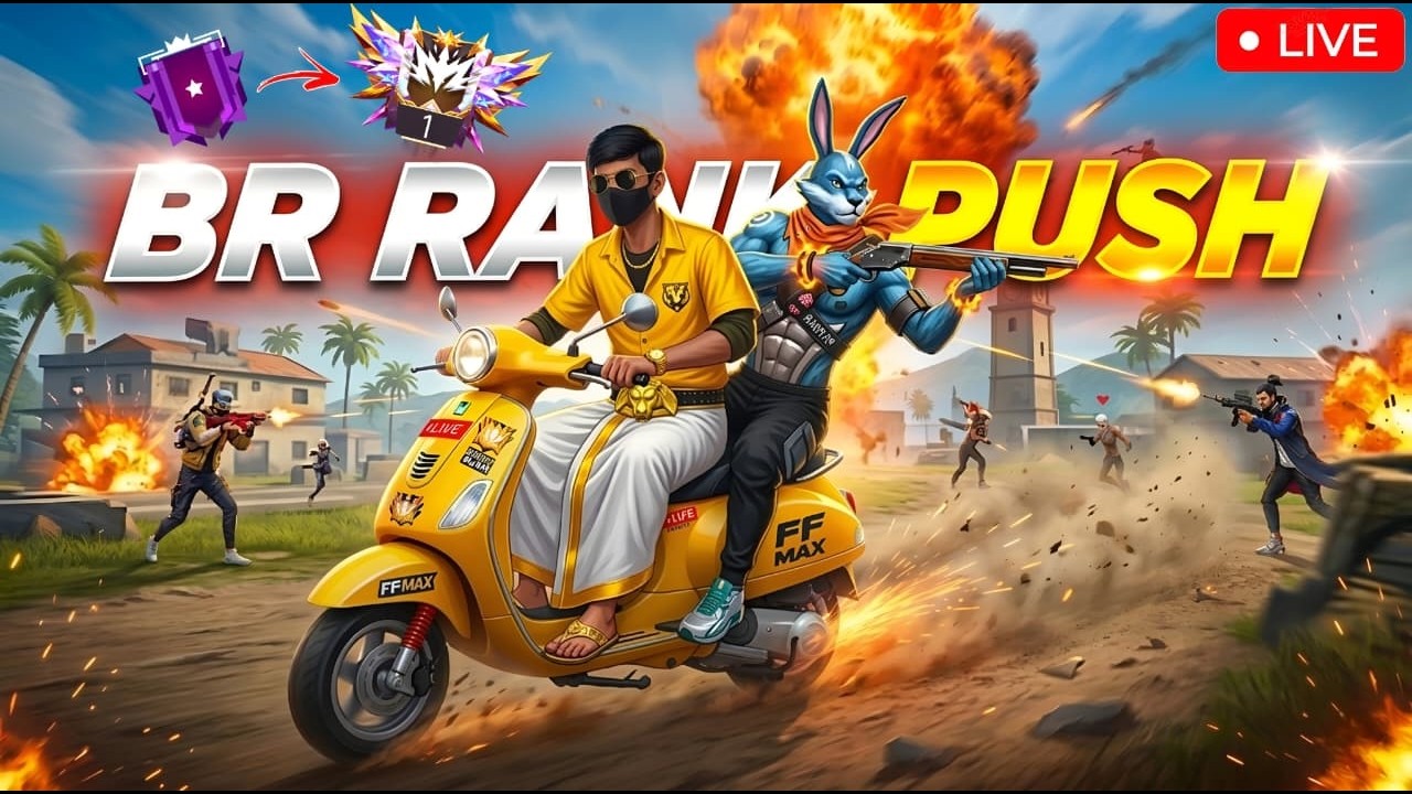 🔴 Live Rank Push!!💀 Most Gold Medals Wins 10,000 Diamonds #freefirelive