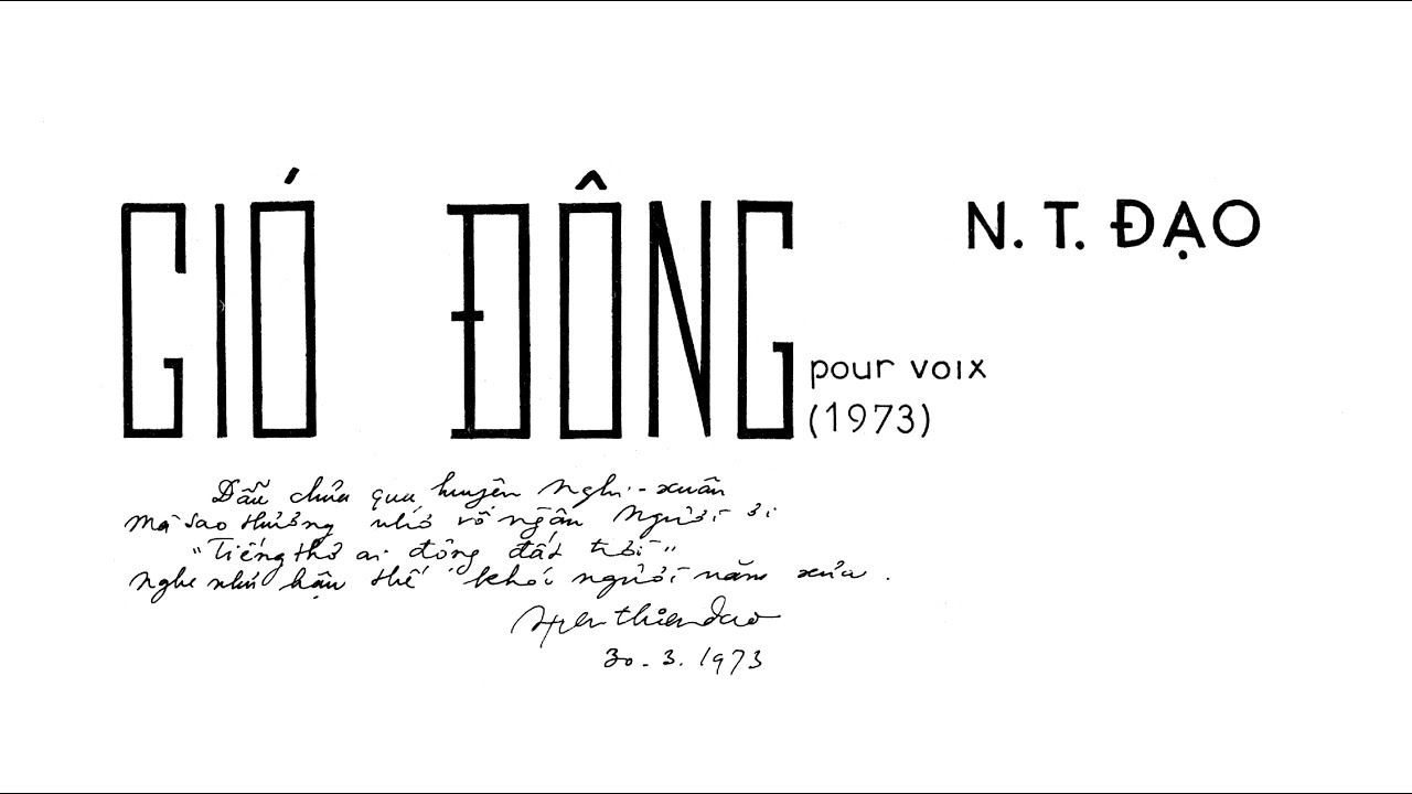 Nguyễn Thiên Đạo - Gió Đông (1973) [with score]