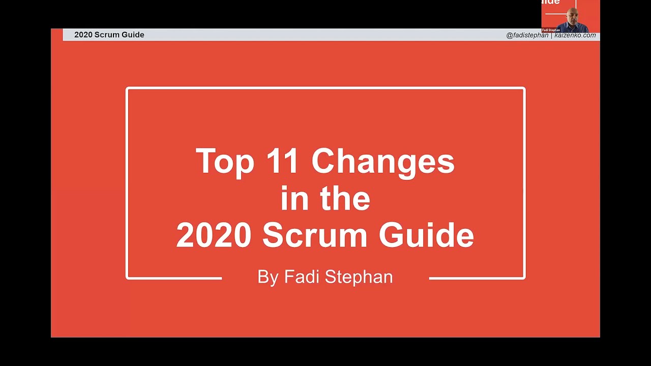 Top 11 Updates to the 2020 Scrum Guide