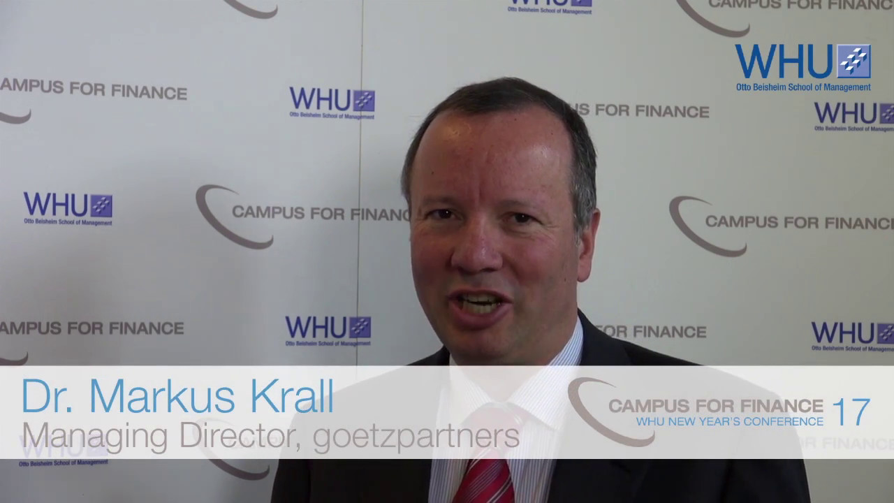 Interview with Markus Krall at the Campus for Finance – WHU New Year's Conference 17