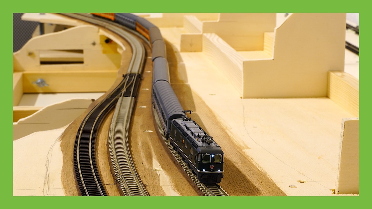 Italien #2 Bauvideo - Kurvenüberhöhung und Fahrvideo - Modelleisenbahn Spur N
