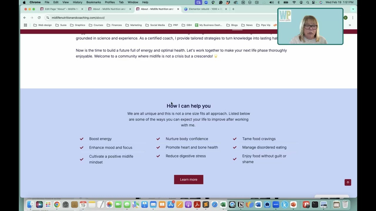 Working on the About Page and Design Adjustments Part 3