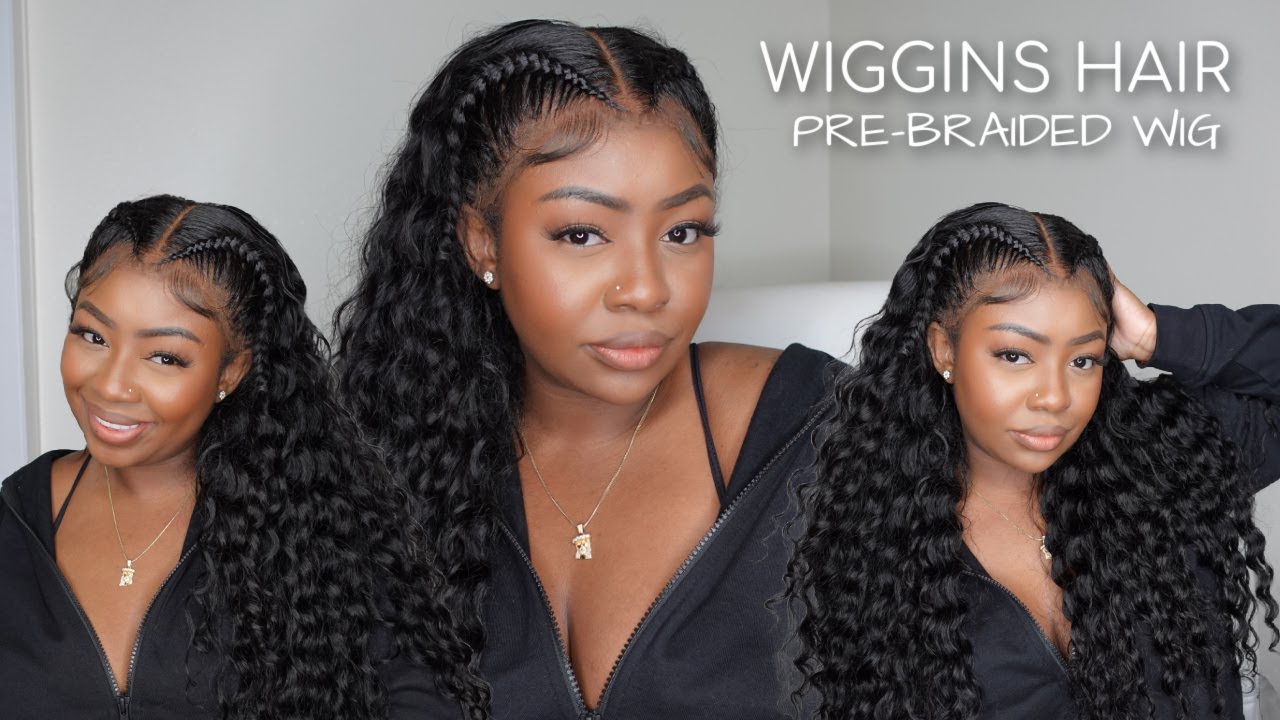 WIG INSTALL UNDER 10 MINS! PRE EVERYTHING BRAIDED LOOSE DEEP WAVE WIG | SAVE UR TIME | WIGGINS HAIR