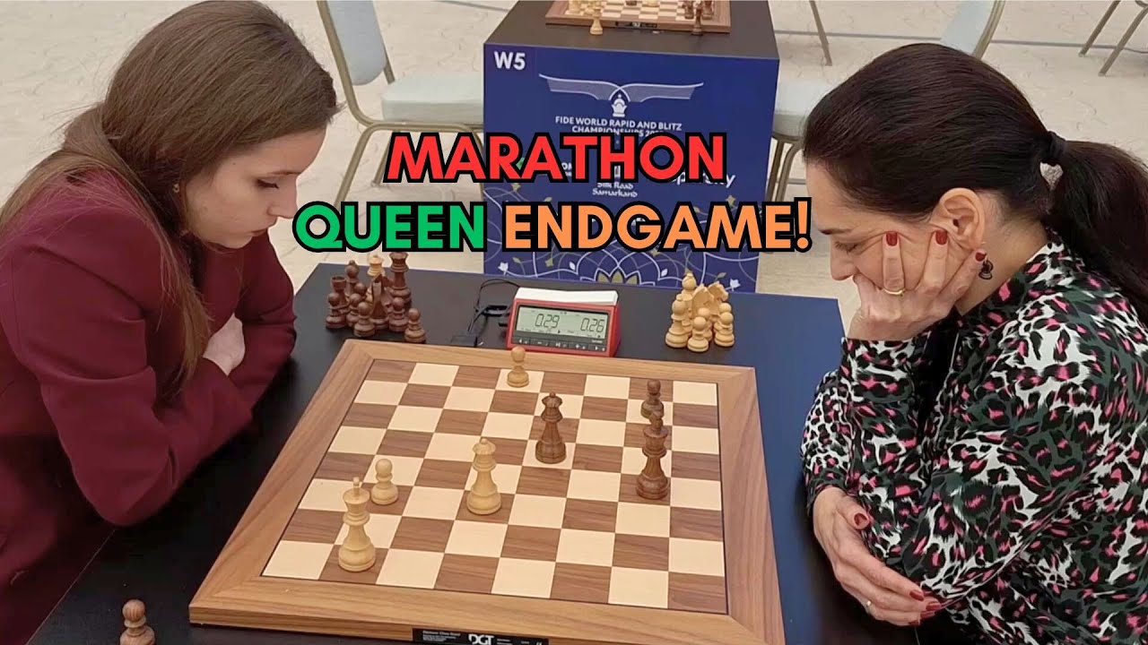 113-move marathon endgame! | Gergana Peycheva vs Alexandra Kosteniuk | Women's World Rapid 2023