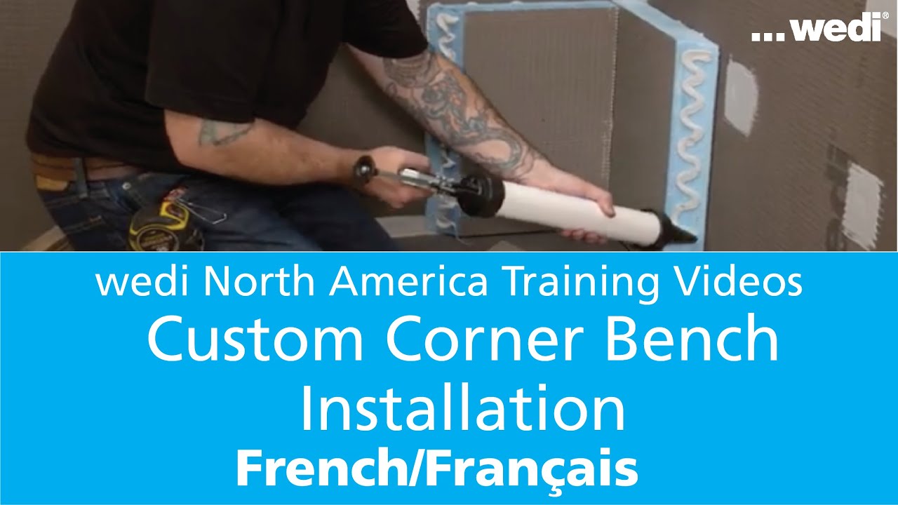 (FR) How to install a wedi Custom Corner Bench (floor mounted)