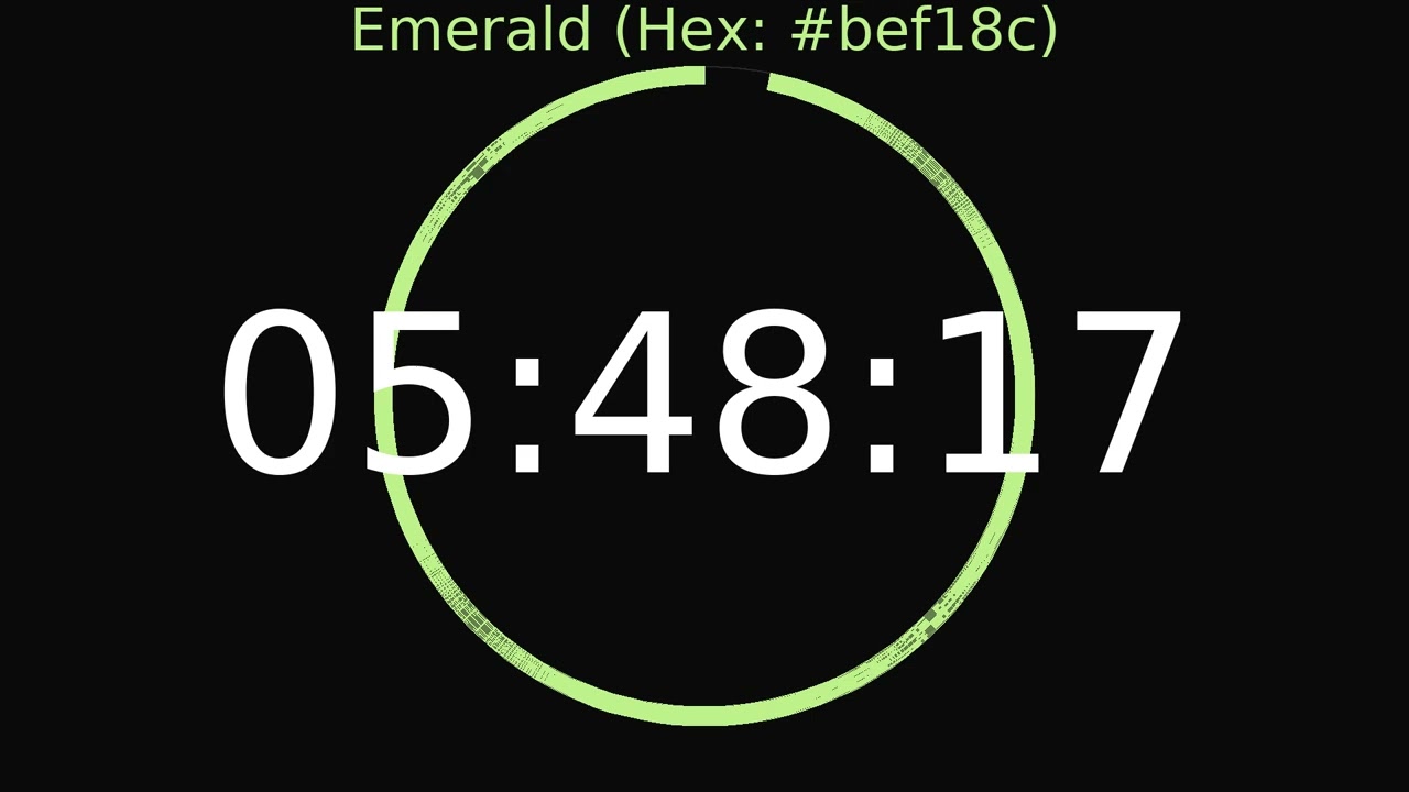 6 Hour Timer | Emerald Colour
