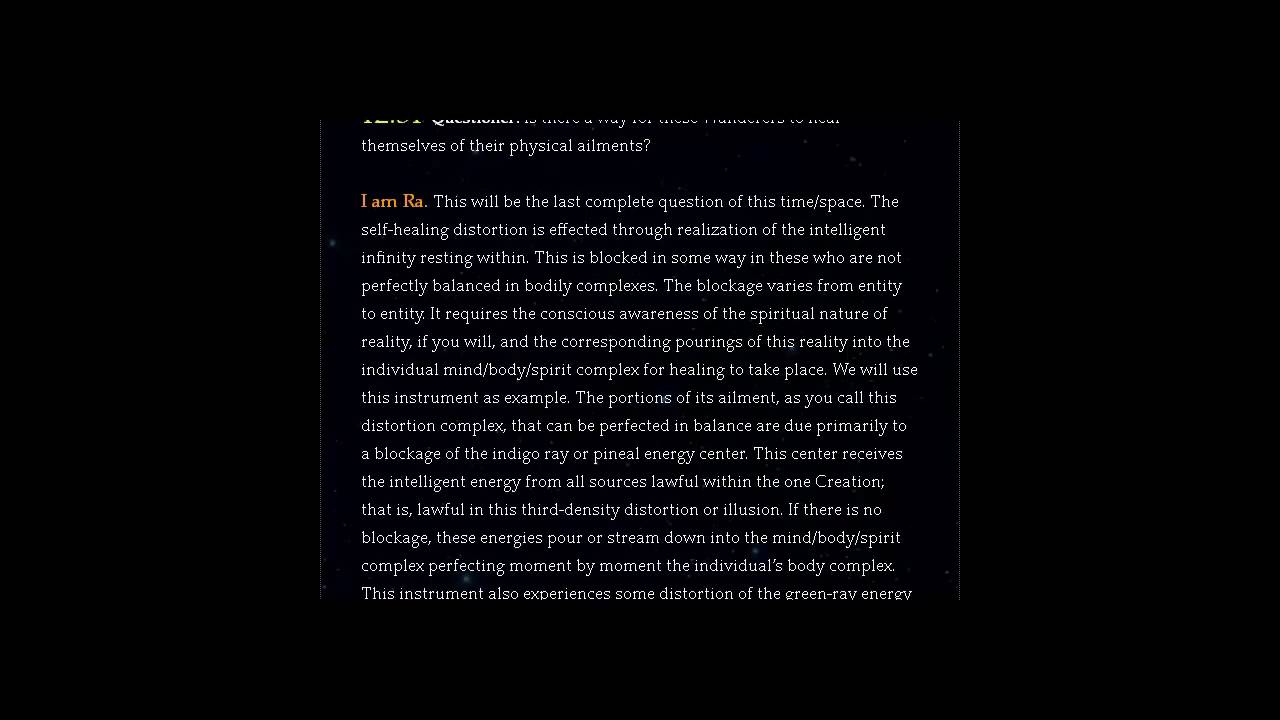 The Law of One - Session 12 of 106 - Part (2of 2)  - The Ra Material