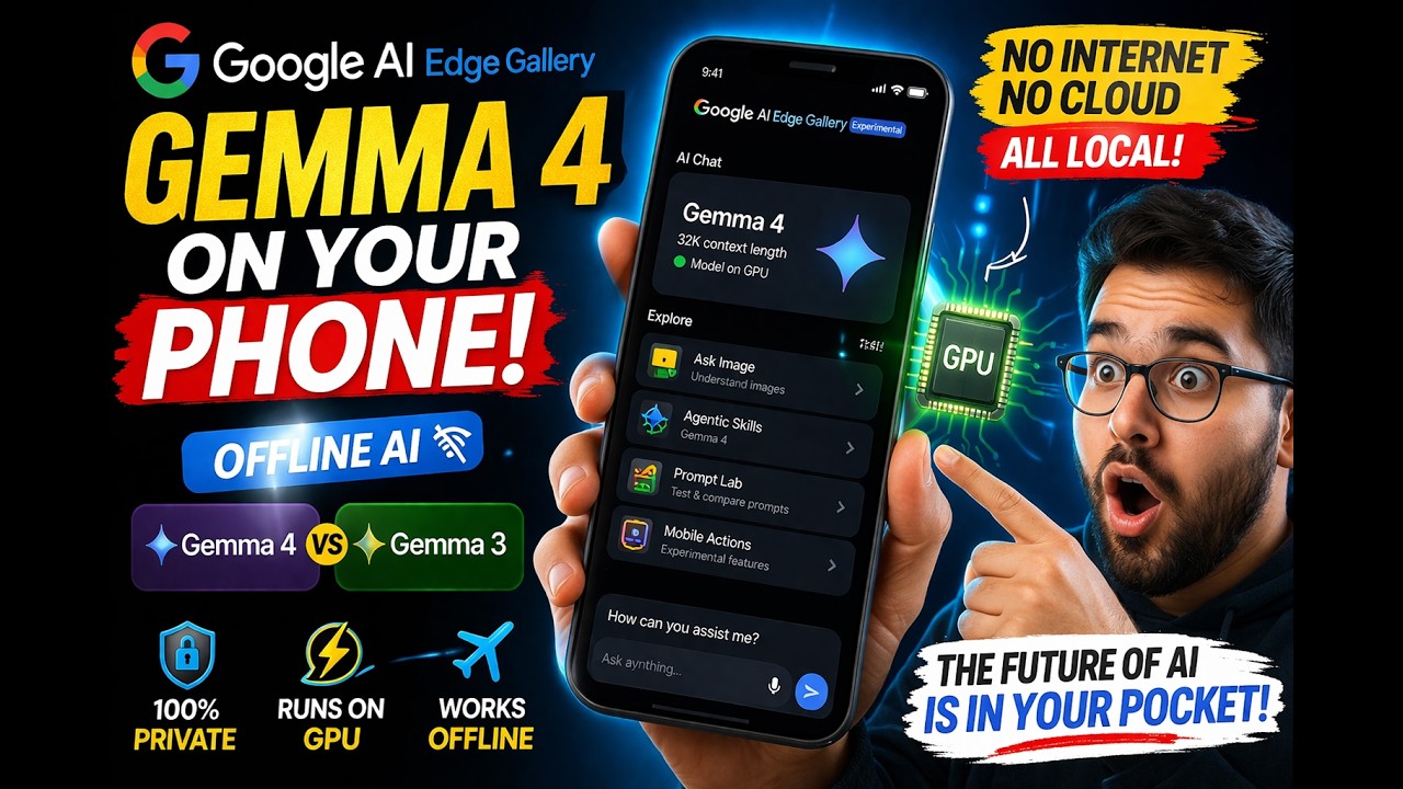 Gemma 4 on Your Phone?! 🤯 Google AI Edge Gallery (Offline AI, Gemma Chat, Ollama Guide)