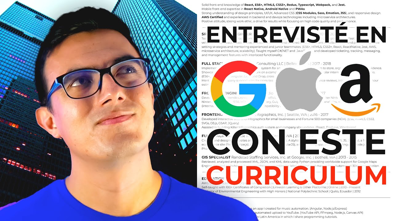 Con este currículum me contrató Amazon (como Ingeniero de Software)
