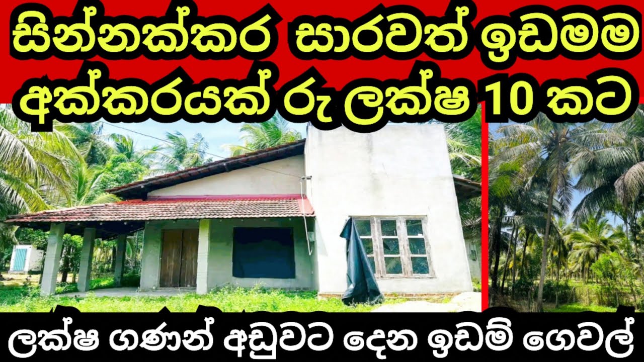 සින්නක්කර අක්කරය රු ලක්ෂ 10 කට | Pol idam | House for sale | Coconut land | Aduwata idam | Land sale