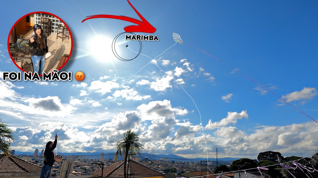 Minha Irmã Jogou Marimba na Linha do Meu Pipão Transparente e Me Cortou na Laje | Fui Cheia da Linha