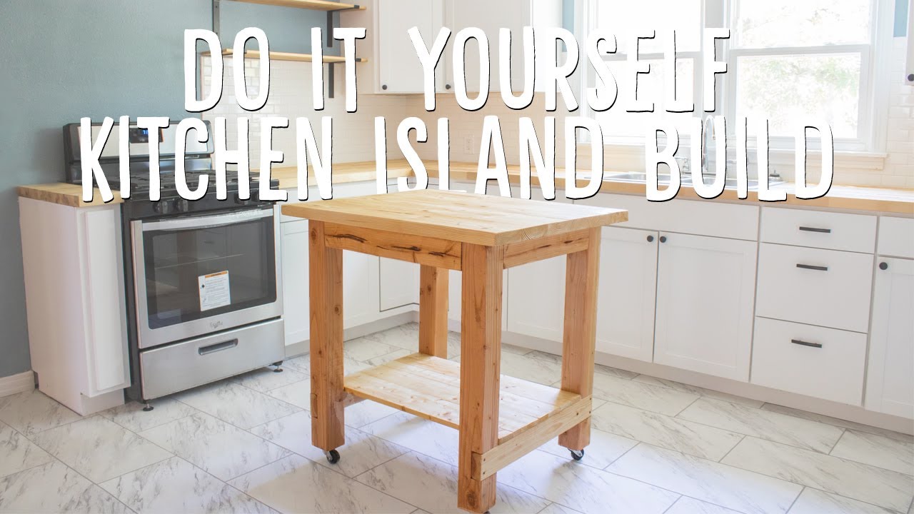 Mobile Kitchen Island w/ Small Footprint // DIY + How To