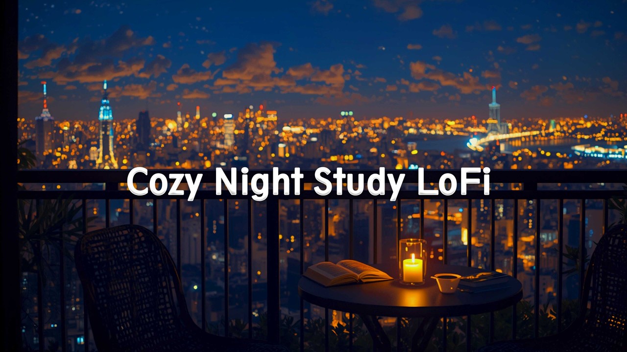 Cozy Night Study LoFi 🌙 Vinyl Crackle & Rain Ambience