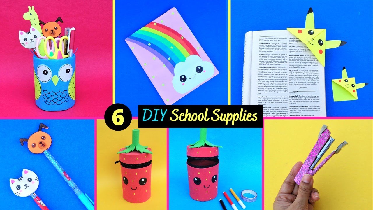 6 DIY Amazing School Supplies Ideas/Best out of waste/Back to School Crafts