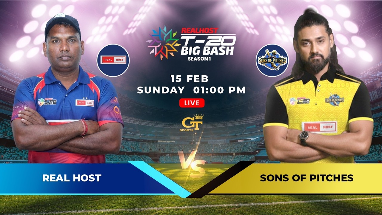 🔥 6th League Match | RealHost 🆚 Sons of Pitches | Real Host Big Bash T20 2026 | Live Match 🔥